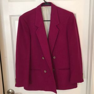 Vintage Fuchsia Pink Camel-Hair Blazer